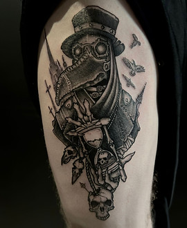 Plague Doctor — Illustrative tattoo by KK