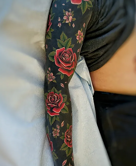 Full Floral Sleeve — Sleeves tattoo by Jessica