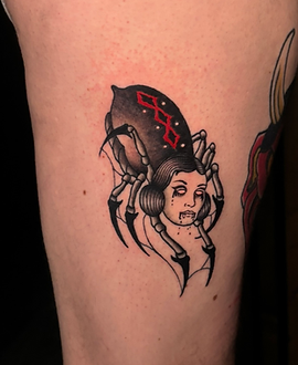Spider Portrait — Neo-Traditional tattoo by Paolo