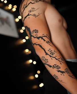 Cherry Blossom Branch — Japanese tattoo by Kit
