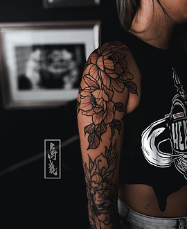 Floral Sleeve — Illustrative tattoo by Kit