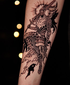 Armoured Warrior — Illustrative tattoo by Kit