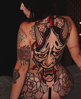Hannya Back Piece — Japanese tattoo by Kit
